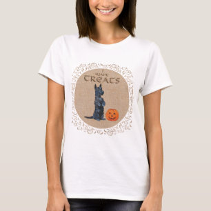 Schotse Terrier Herfst Seizoensontwerp T-shirt