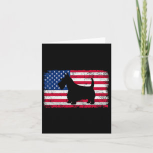 Schotse Terrier Hond 4 juli Patriottisch Amerika Kaart