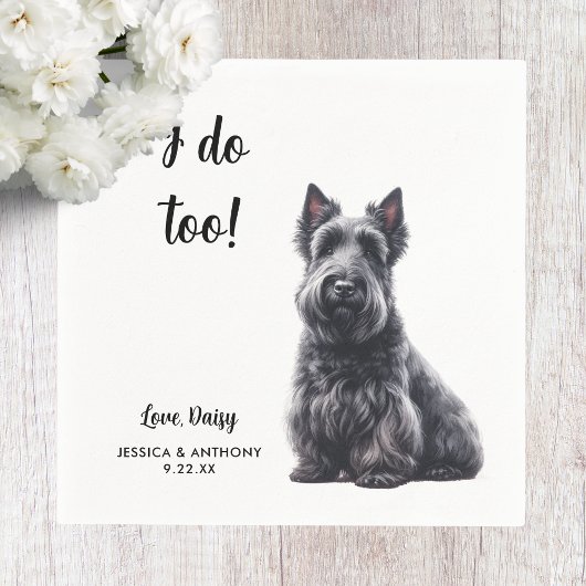 Schotse Terrier Hond bruiloft Servet