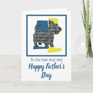 Schotse Terrier Hond Driekleur Vaderdag Kaart