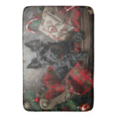 Schotse Terriër Hond Kerstfeest Badmat (Voorkant Verticaal)