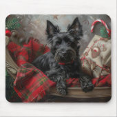 Schotse Terriër Hond Kerstfeest Muismat (Voorkant)