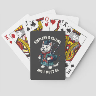 Schotse terriër hond Schotland roept en ik moet Pokerkaarten