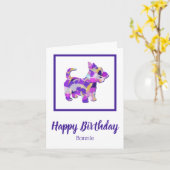 Schotse Terriër Hond Silhouet Schattig Paarse PY & Kaart (Gele Bloem)