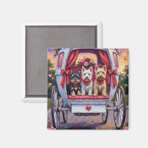 Schotse Terrier Hond Valentijnsdag Magneet