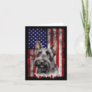 Schotse Terrier-hondliefhebber Vlag 4 juli Kaart