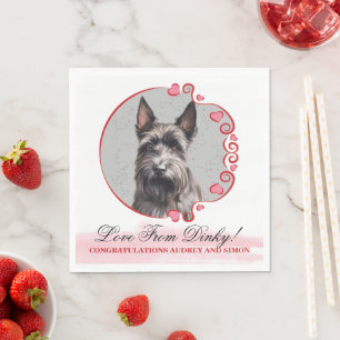 Schotse Terriër Huwelijksservetten Met Honden Foto Servet