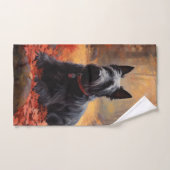 Schotse Terrier in de herfst Inspiratie van vallen Bad Handdoek (Handdoek)