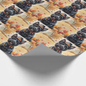 Schotse Terriër in het najaar verlaat Thanksgiving Cadeaupapier (Hoek)