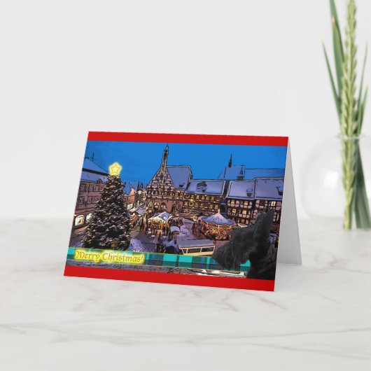 Schotse Terrier Kerst Kaart (Voorkant)