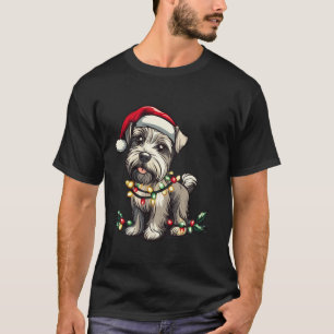 Schotse Terriër Kerstboom Verlichting Xmas T-shirt