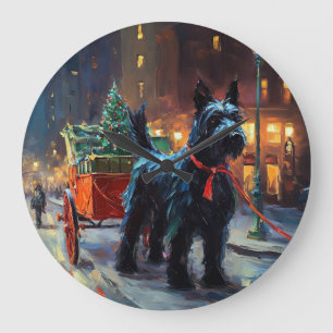 Schotse Terrier Kerstfeest Seizoen Grote Klok