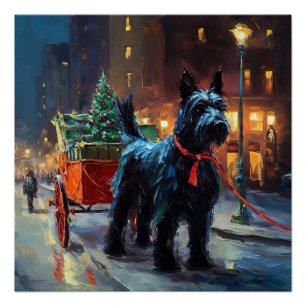 Schotse Terrier Kerstfeest Seizoen Perfect Poster