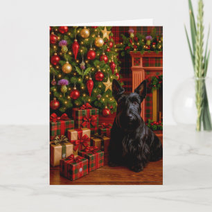 Schotse Terriër Kerstkaart Feestdagen Kaart