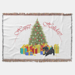 Schotse Terrier Kerstmis Deken