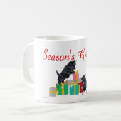 Schotse Terrier Kerstmok Koffiemok (Voorkant links)