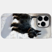 Schotse terriër liet het sneeuwen Kerstmis Case-Mate iPhone Case (Achterkant (horizontaal))