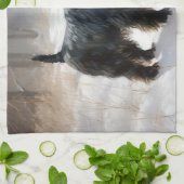 Schotse terriër liet het sneeuwen Kerstmis Theedoek (Gevouwen)