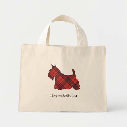 Schotse Terrier Maxwell Tartan Mini Tote Bag (Voorkant)