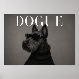 Schotse Terrier Mode Redactioneel Hond Kunstprint Poster