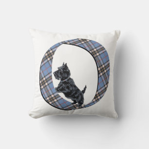 Schotse Terrier Monogram O Kussen