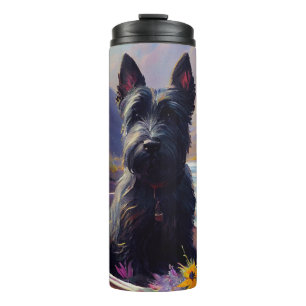 Schotse Terrier op een Peddel: Een Schitterend Avo Thermosbeker