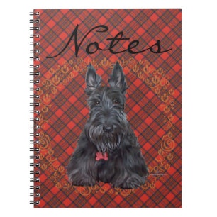 Schotse Terrier op Schots geruit Notitieboek