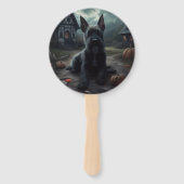 Schotse Terrier pompoenen Halloween Scary Handwaaier (Voorkant)