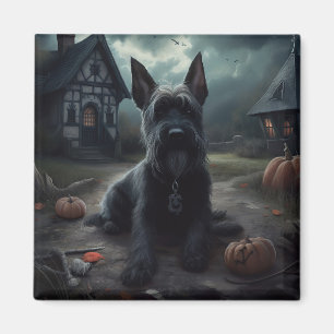 Schotse Terrier pompoenen Halloween Scary Magneet