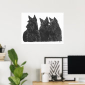 Schotse Terrier Poster (Thuiskantoor)