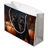 Schotse Terrier Puppy Herfst Delight Pompoen Groot Cadeauzakje (Achterkant Gekanteld)