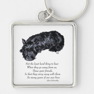 Schotse Terrier Regenboogbrug Sleutelhanger