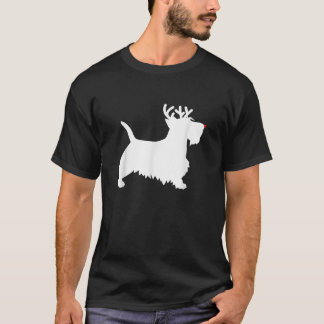 Schotse Terrier Rendier Kersthond Scottie  T-shirt