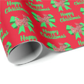 Schotse Terriër Schattigee Kersthond & Bow Red Cadeaupapier (Rol Hoek)