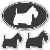 Schotse Terriër Scottie Dogs Vinyl Sticker Set (Voorkant)