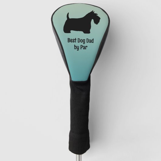 Schotse Terriër Scottie Hond Aangepaste Tekst Golfheadcover (Voorkant)
