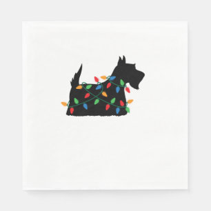 Schotse Terriër Scottie Hond Kerstverlichting Gift Servet