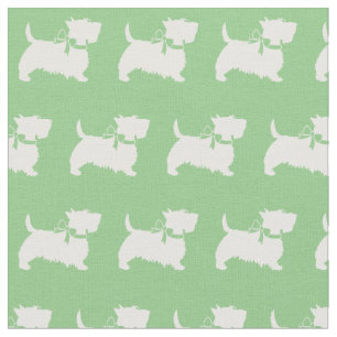 Schotse Terriër Scottie Hond Scotty Sage Green Stof