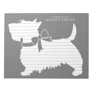 Schotse Terrier Scotty Dog Puppy Scottie Notitiebl Notitieblok
