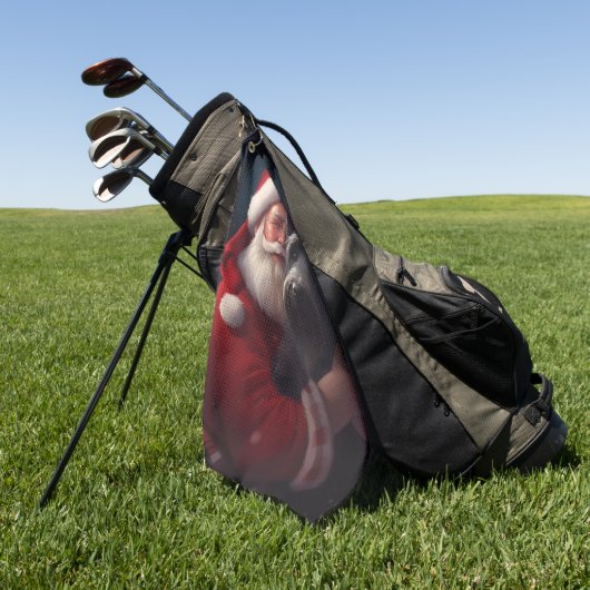 Schotse Terriër Sinterklaas Feestelijke Kerstmis Golfhanddoek (Groen)