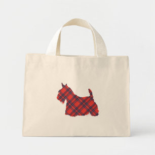 Schotse Terrier Stewart Tartan Mini Tote Bag