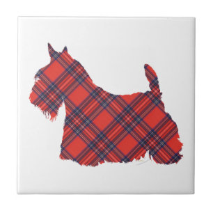 Schotse Terrier Stewart Tartan Tegeltje