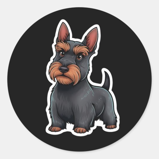 Schotse Terriër Sticker (Voorkant)
