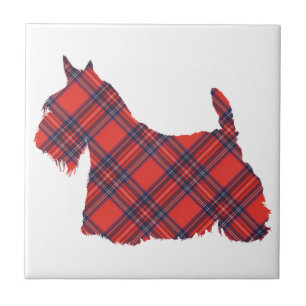 Schotse Terrier Tartan Silhouet Tegeltje