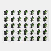 Schotse Terrier Vrolijk Kerstfeest Plaid Theedoek (Horizontaal)