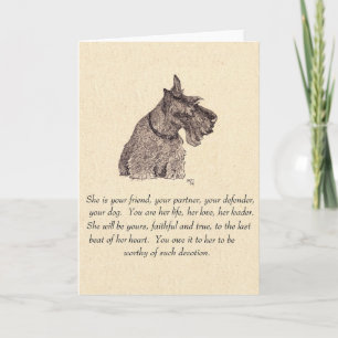 Schotse Terrier Wenskaart Kaart