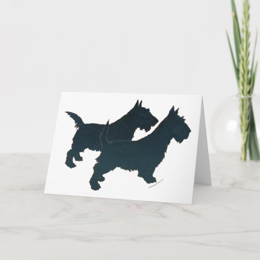 Schotse Terrier Wenskaart Kaart (Voorkant)