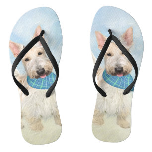 Schotse Terrier Wheaten Hond Schilderij Originele Teenslippers