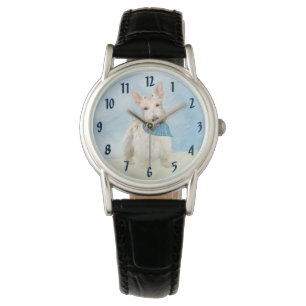 Schotse Terriër Wheaten Hondenschilderij Originele Horloge