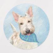 Schotse Terriër Wheaten Hondenschilderij Originele Labels (Design 2)